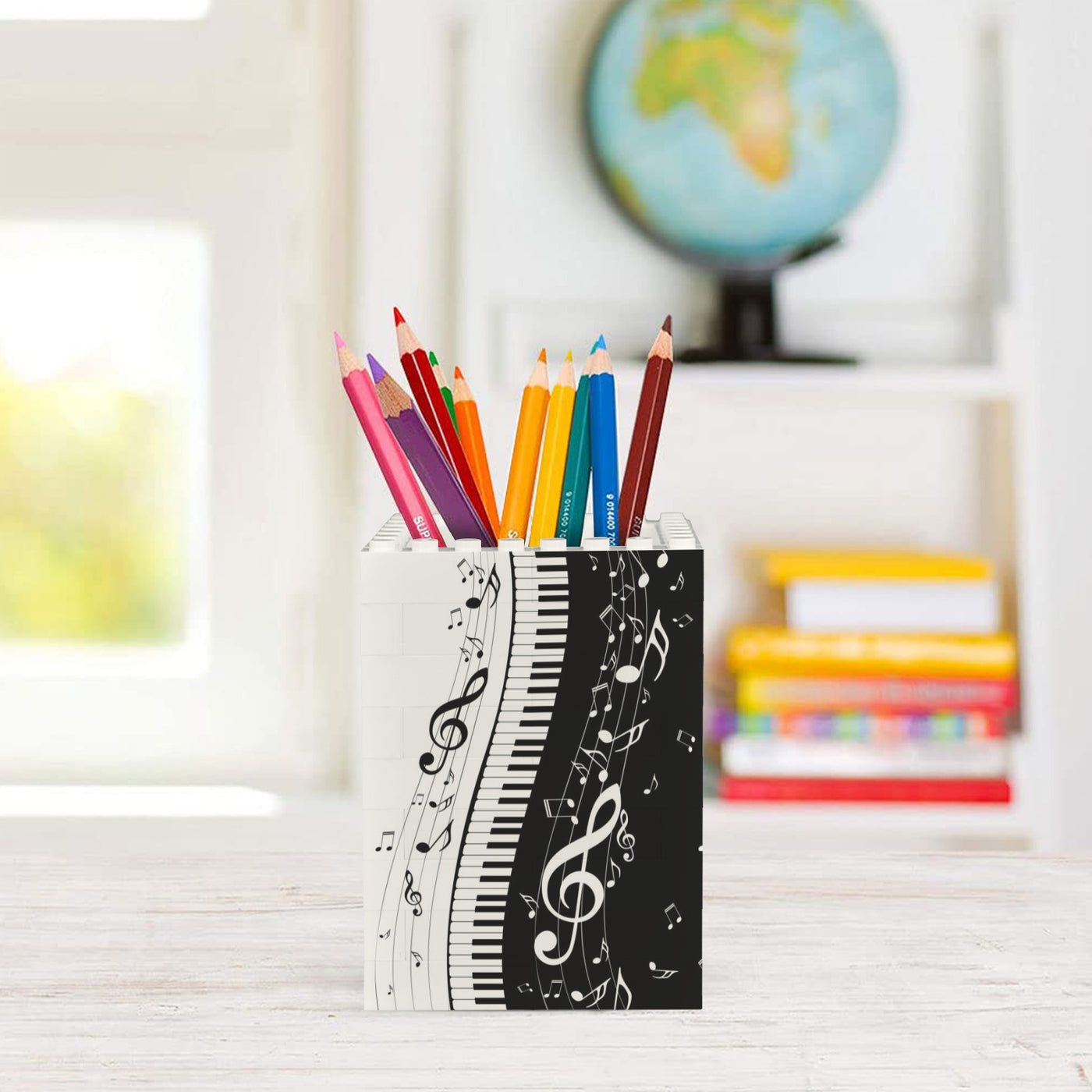 Music Piano Building Bricks Pencil Holder