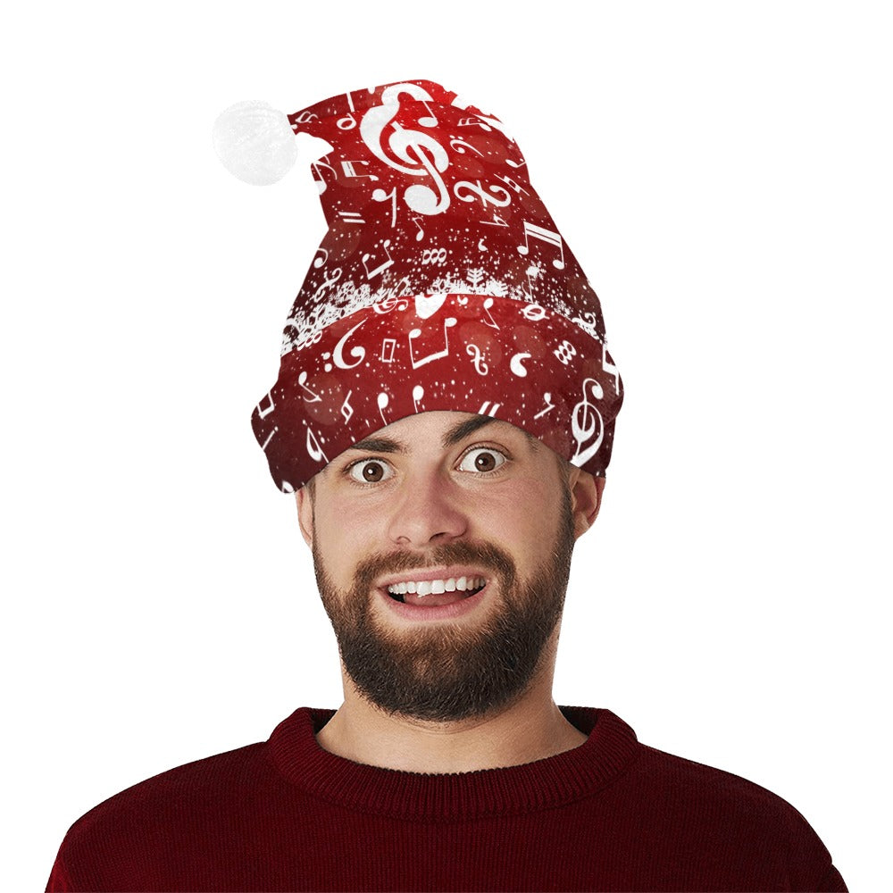 Red Music Note Christmas Santa Hat