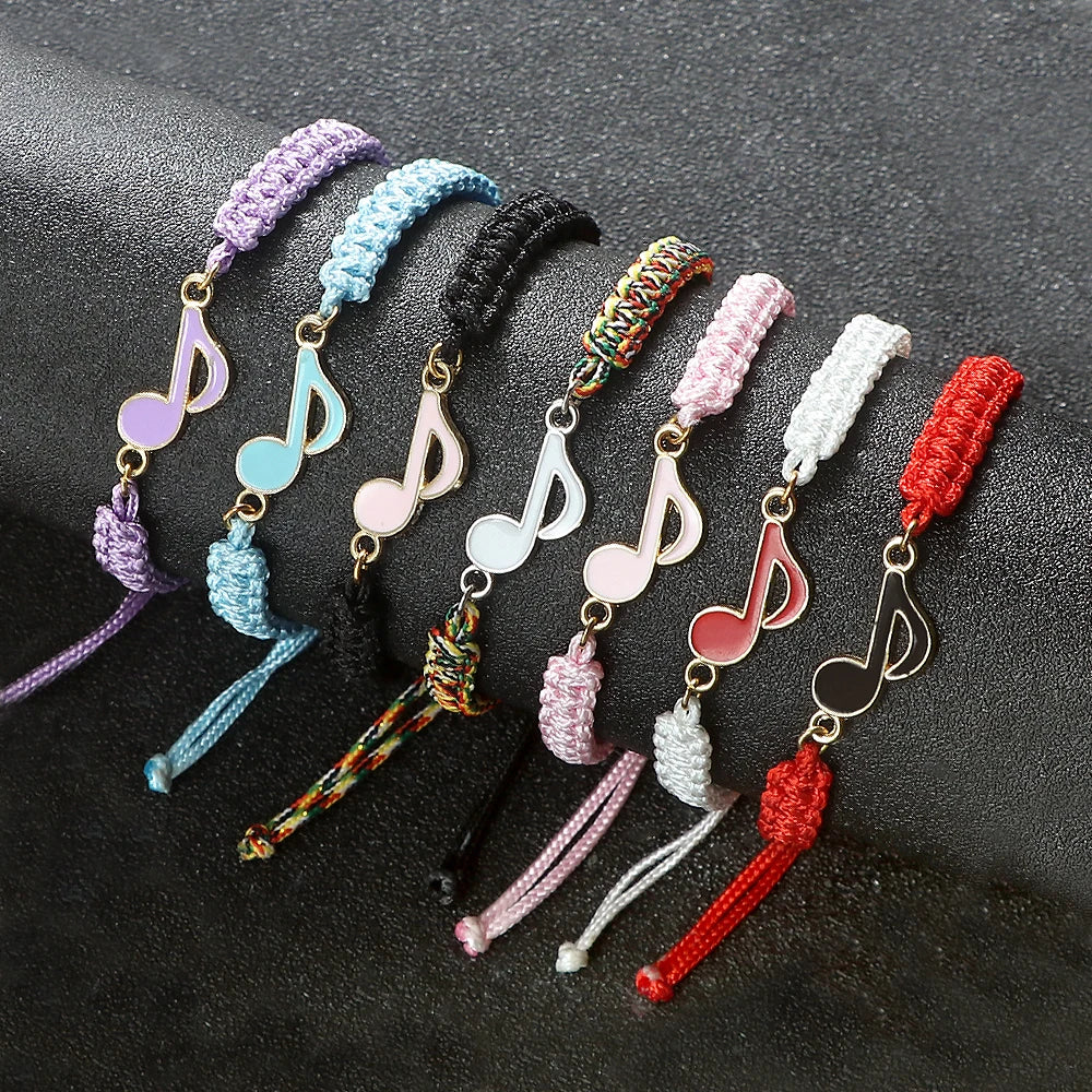 Colorful Music Note Friendship Bracelet