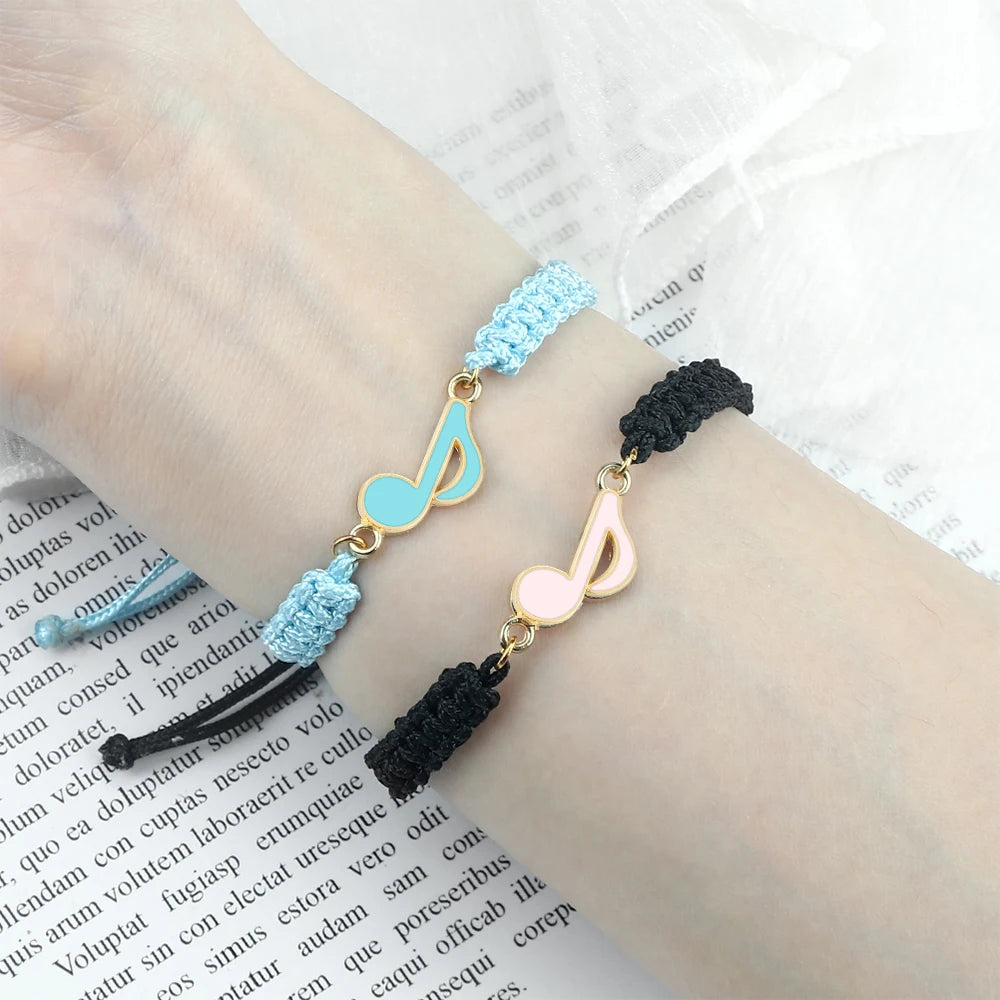Colorful Music Note Friendship Bracelet