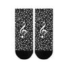 Music Notes Black Women's Ankle Socks