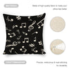 Music Black Linen Pillowcase (Set of 4)