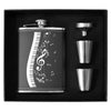 Piano Black 8oz Black Hip Flask