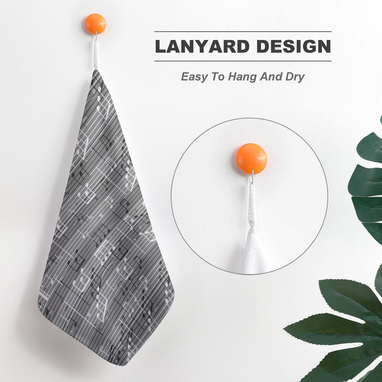 Music Pattern Hand Towel