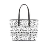 Bi-tone Music Scores Chic Leather Tote Bag