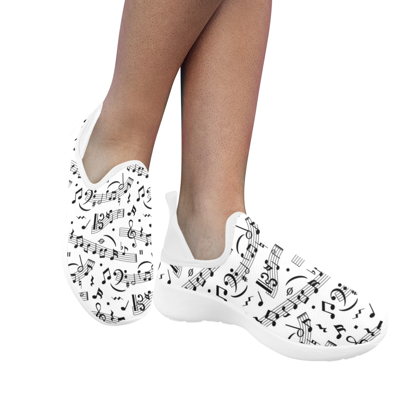 Random Music Fly Weave Women's Sneakers (Drop-in-Heel)