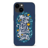 Music Is Life Quote Blue iPhone Phone Case