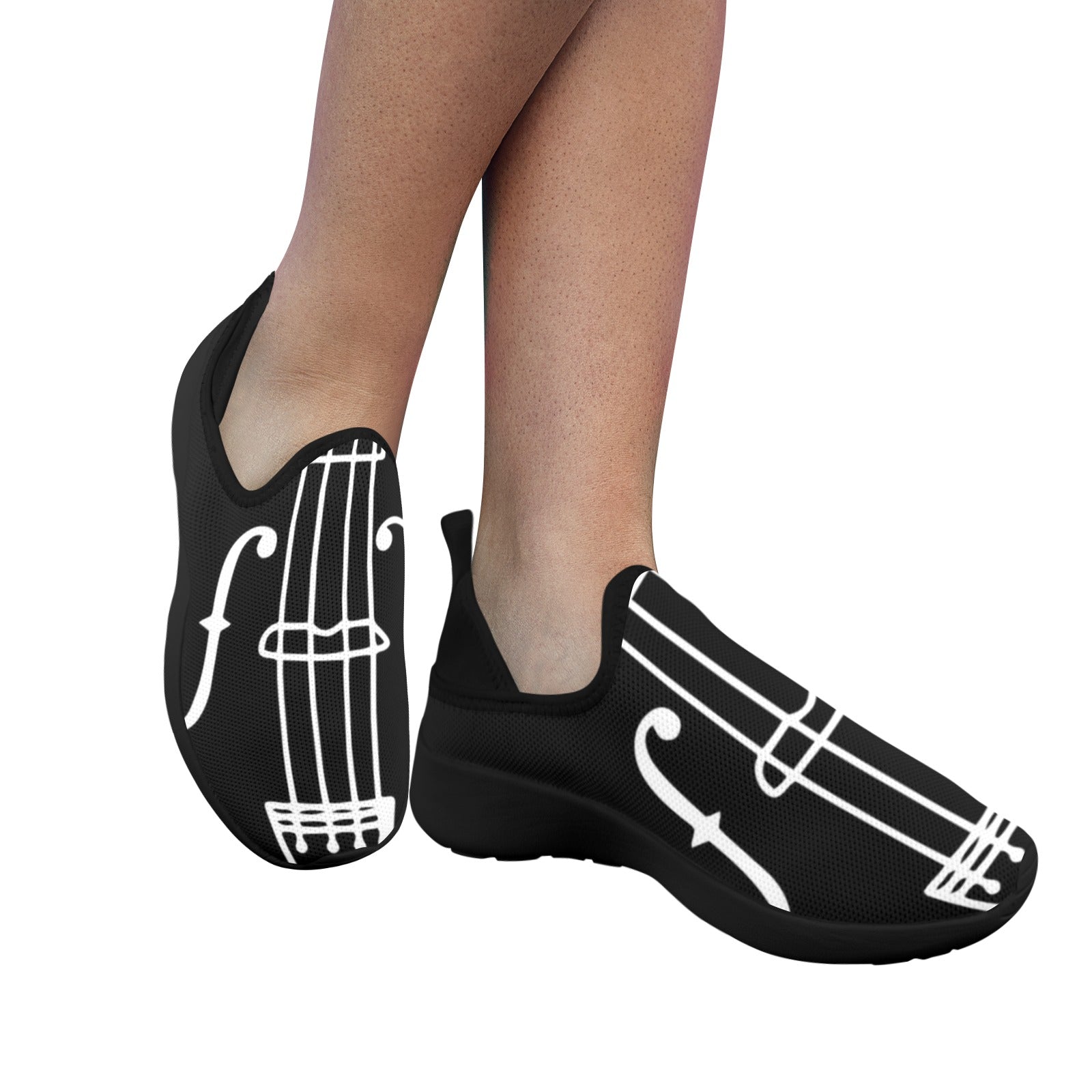 Black Violin Fly Weave Women's Sneakers (Drop-in-Heel)