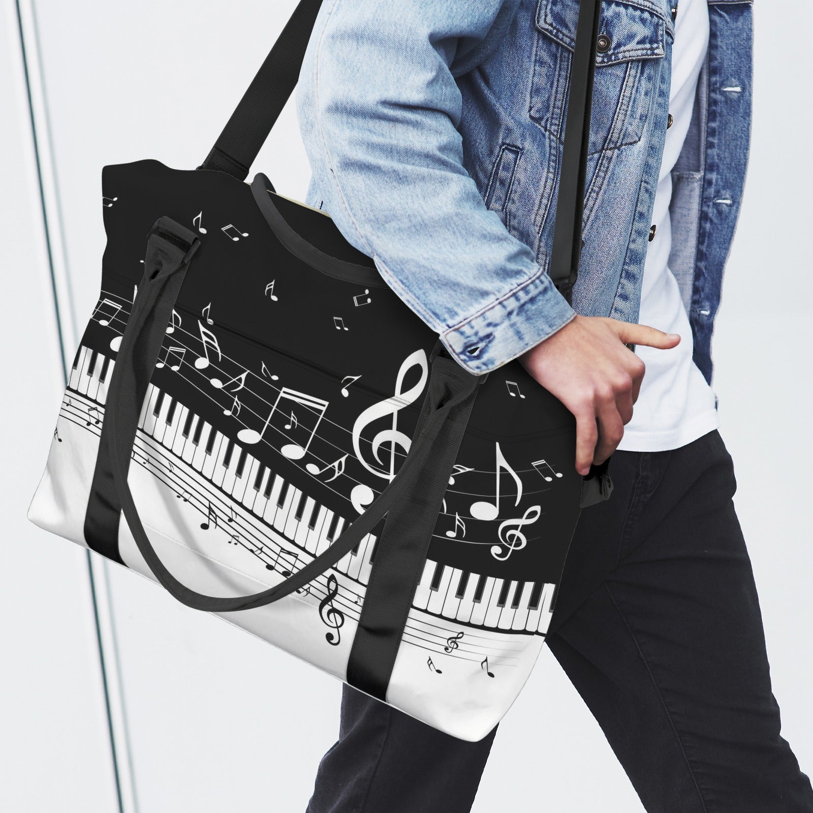Classic Piano & Music Large Travel Bag