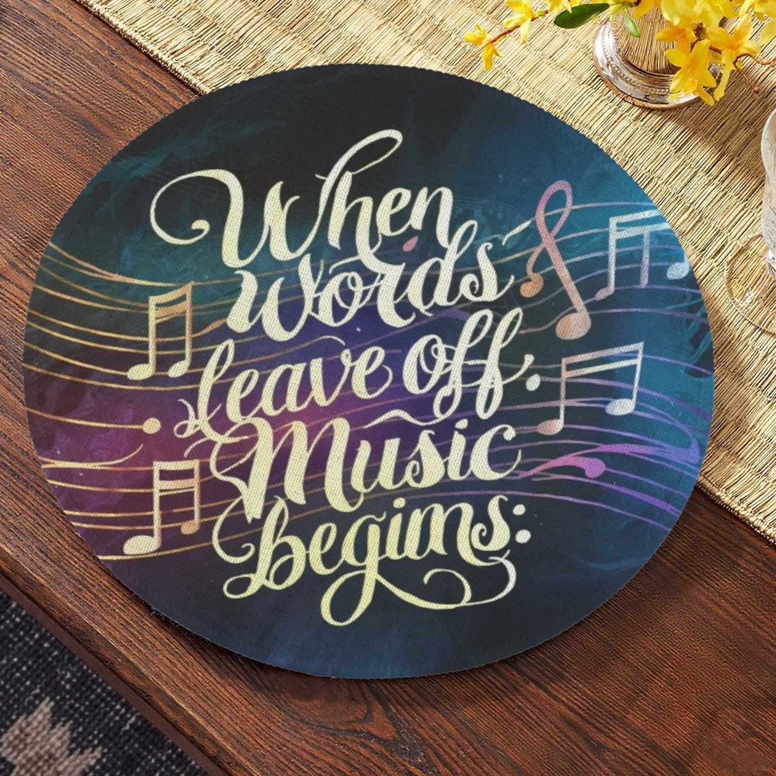 [USA Only] Music Begins Round Placemat