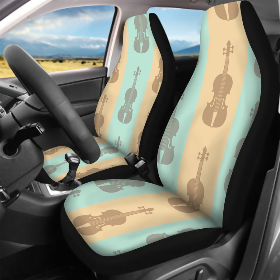 Colorful Violin Car Seat Cover (Full Set)