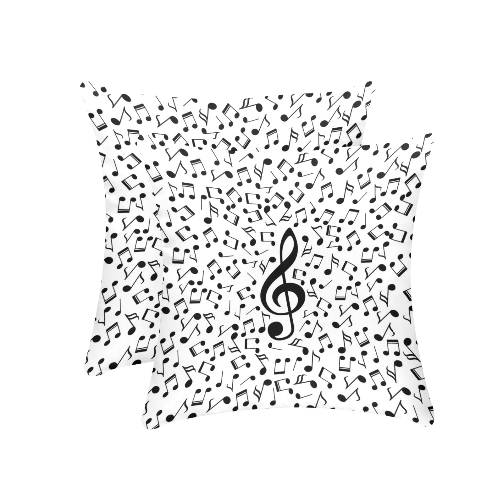 Music Notes Peach Skin Pillowcase (18"x18")
