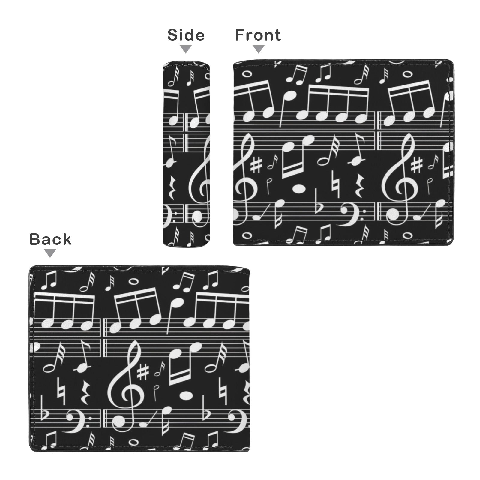 Music Scores Men's Bifold Wallet (Photo Slot)