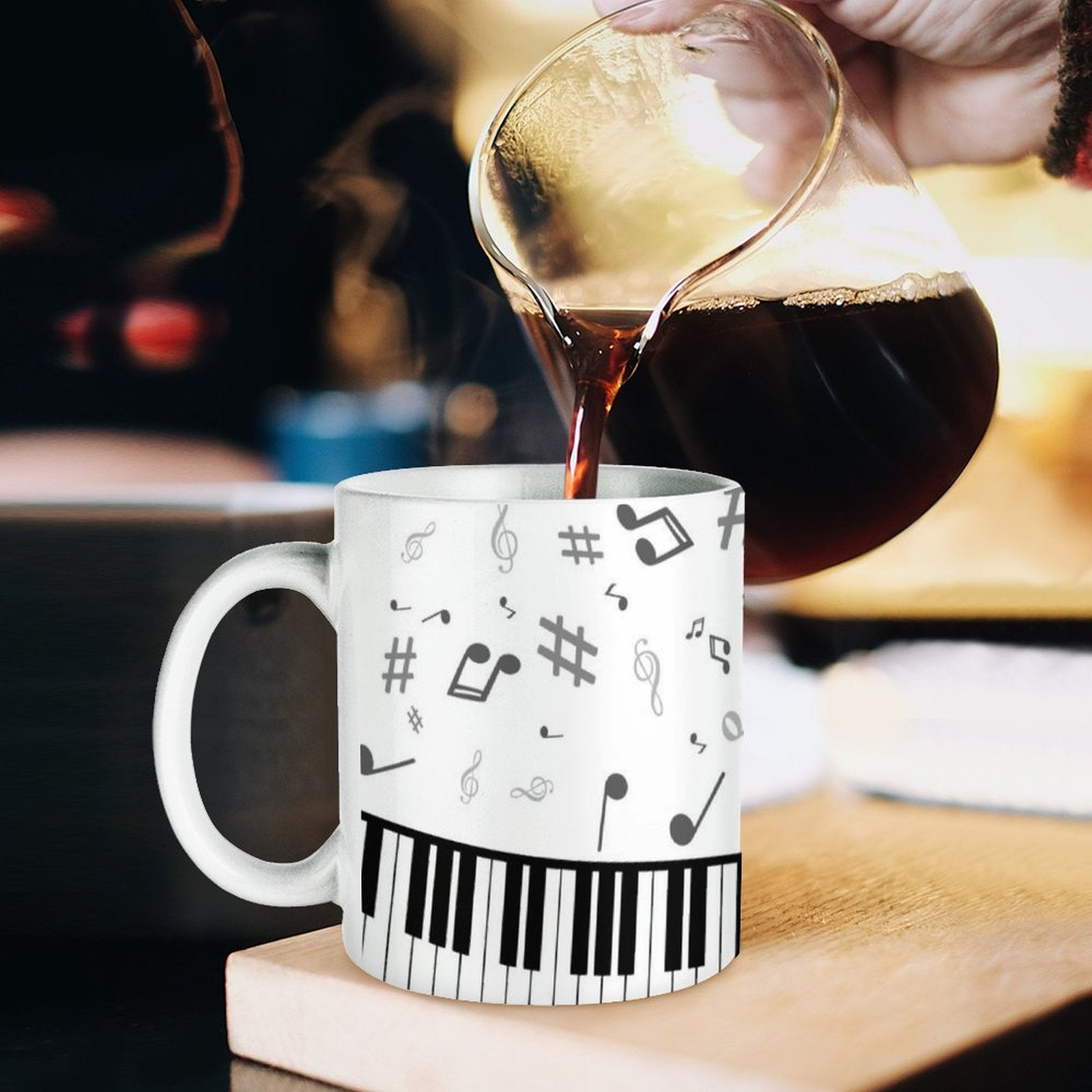Music & Piano Keys White Mug