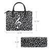 Music Notes Black Women's Handbag