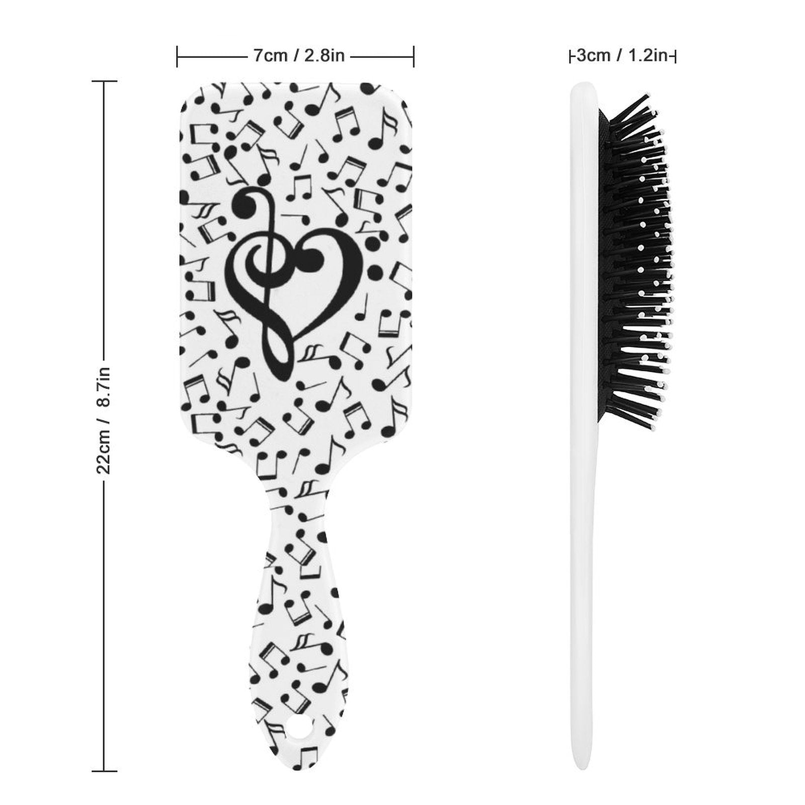 Music Heart Note Print Air Cushion Comb