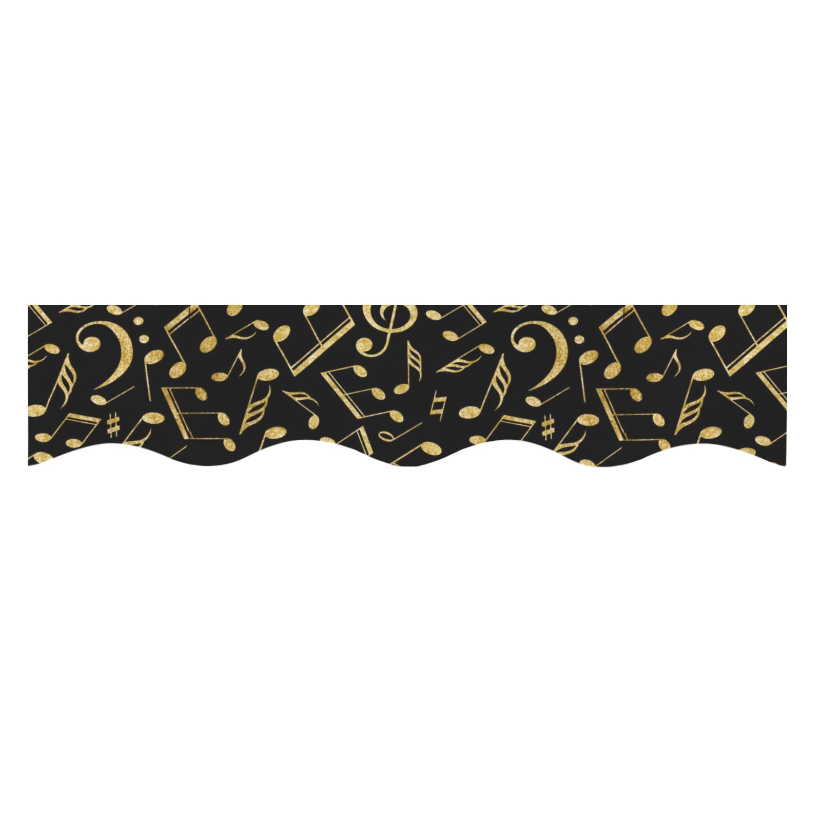 [USA Only] Gold Music Notes Fireplace Mantel Scarf