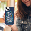 Music Is Life Quote Blue iPhone Phone Case