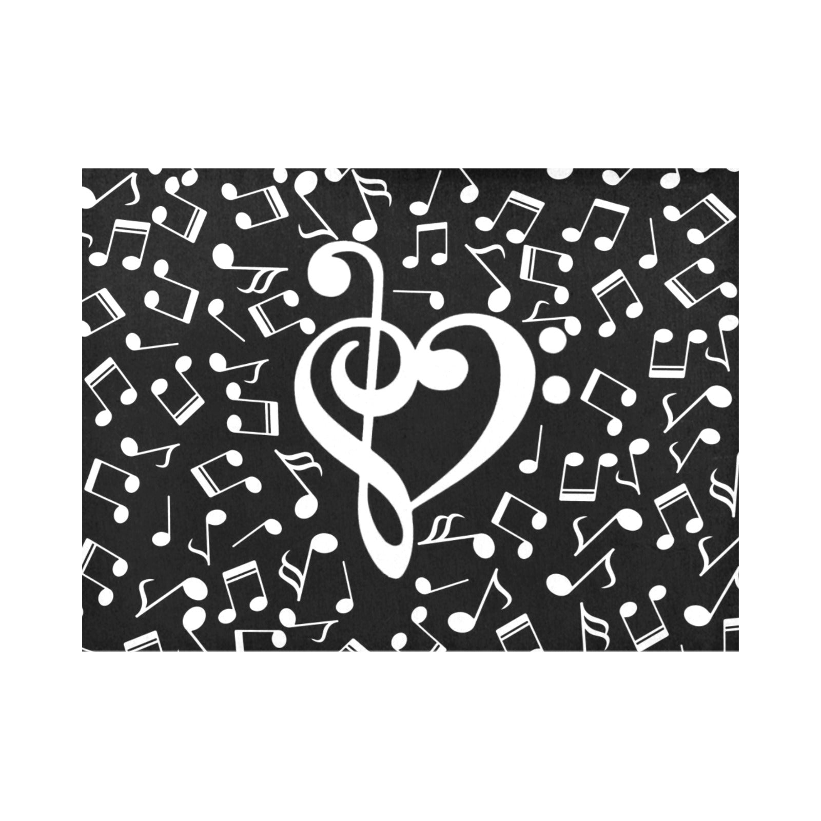 Monotone Music Placemats (Set of 4)