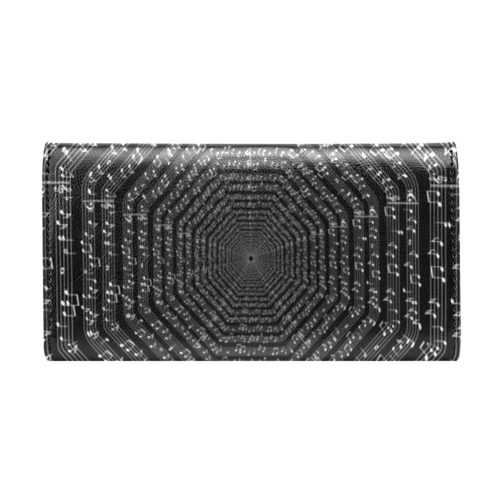 Music Circles Women's Trifold Wallet