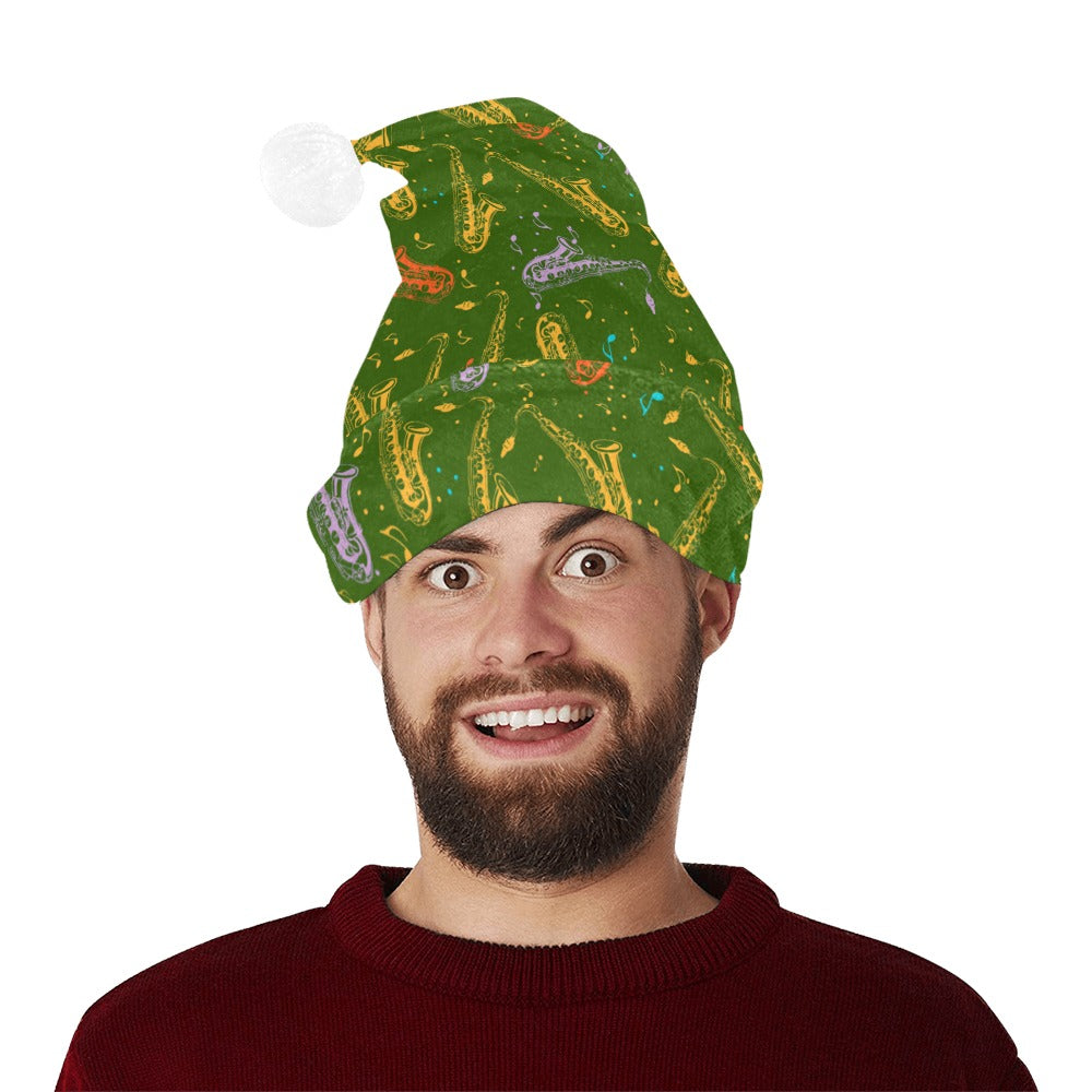 Saxophones Christmas Santa Hat