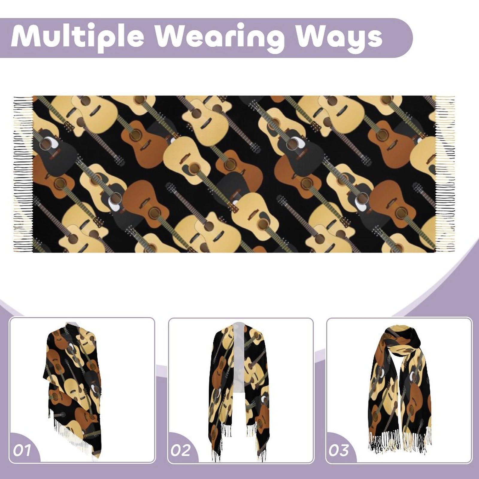 Guitar Tassel Scarf