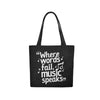 Music Speaks Canvas Tote Bag