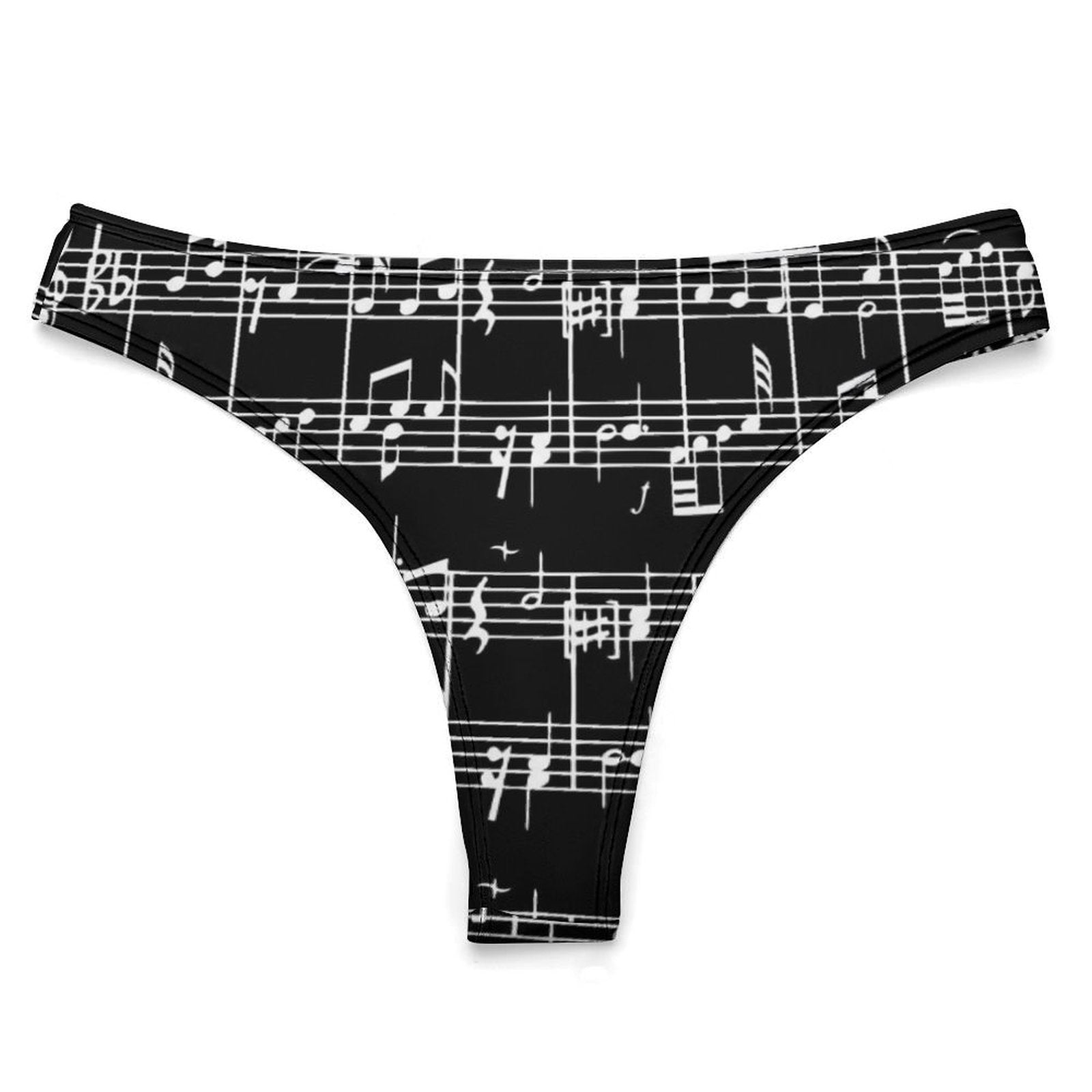 Music Scores Black Women's Cotton Underwear