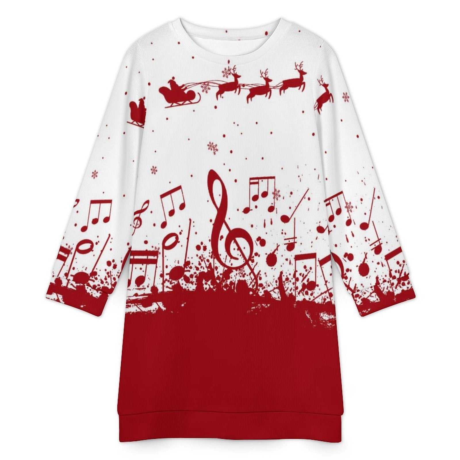 Santa Christmas Sweater Dress - Artistic Pod Santa Christmas Sweater Dress - Artistic Pod