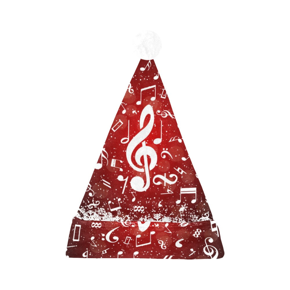 Red Music Note Christmas Santa Hat