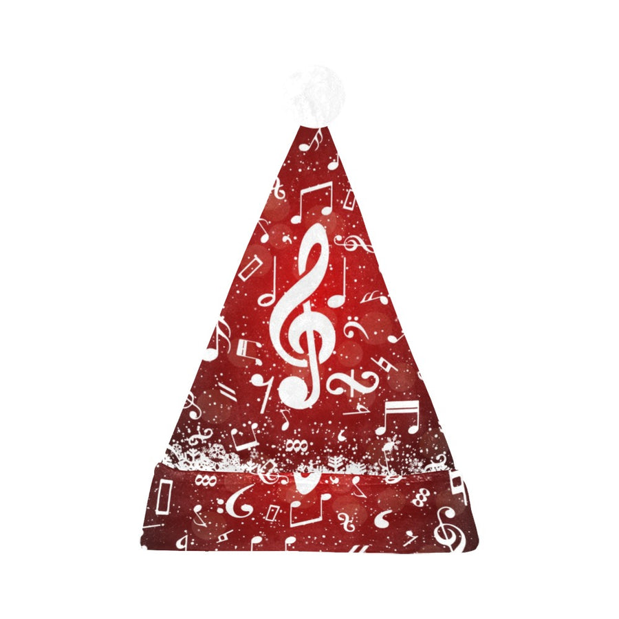 Red Music Note Christmas Santa Hat