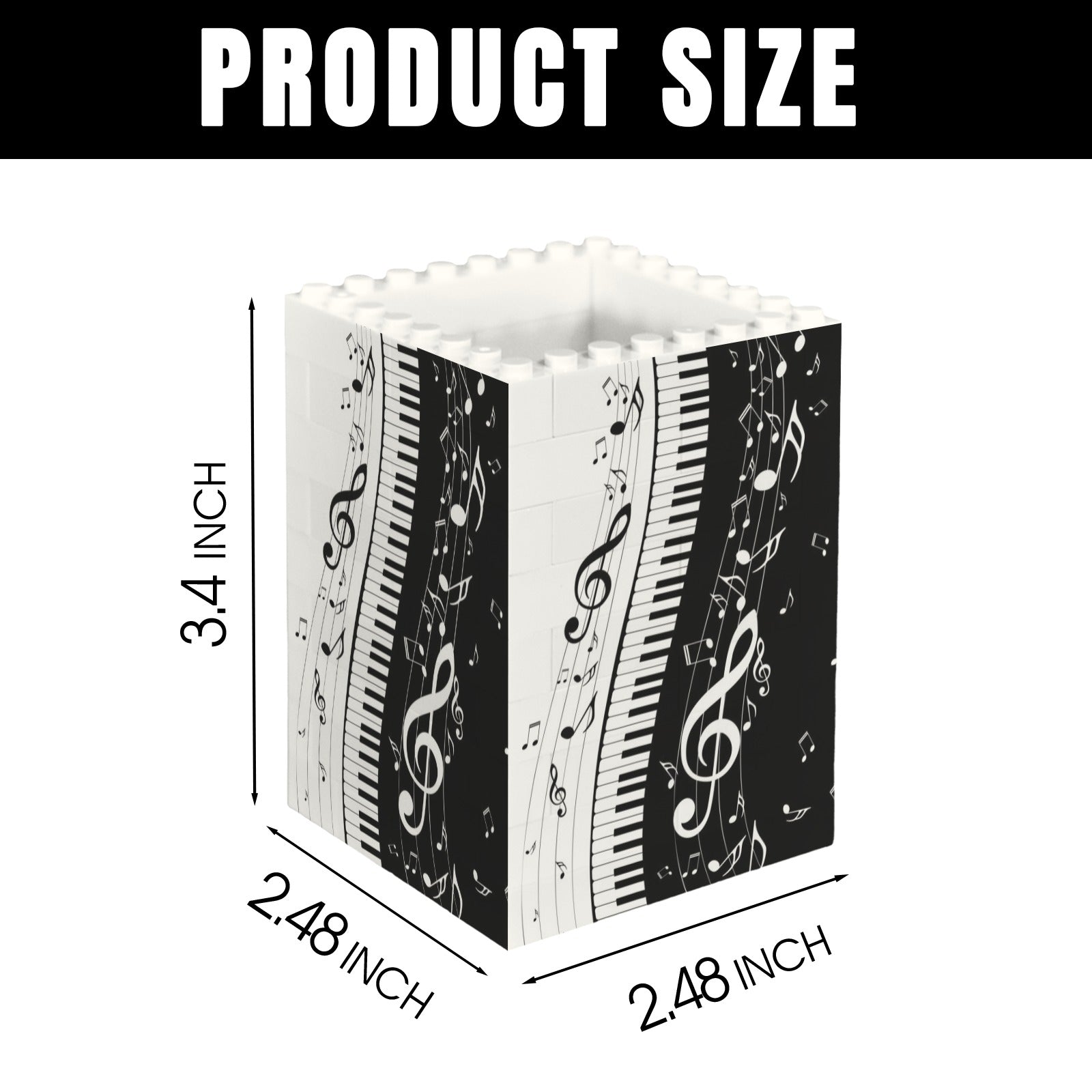 Music Piano Building Bricks Pencil Holder