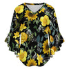 Music & Sunflowers Women's Ruffled Sleeve Blouse