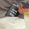 Music Heartbeats 8 oz Black Hip Flask