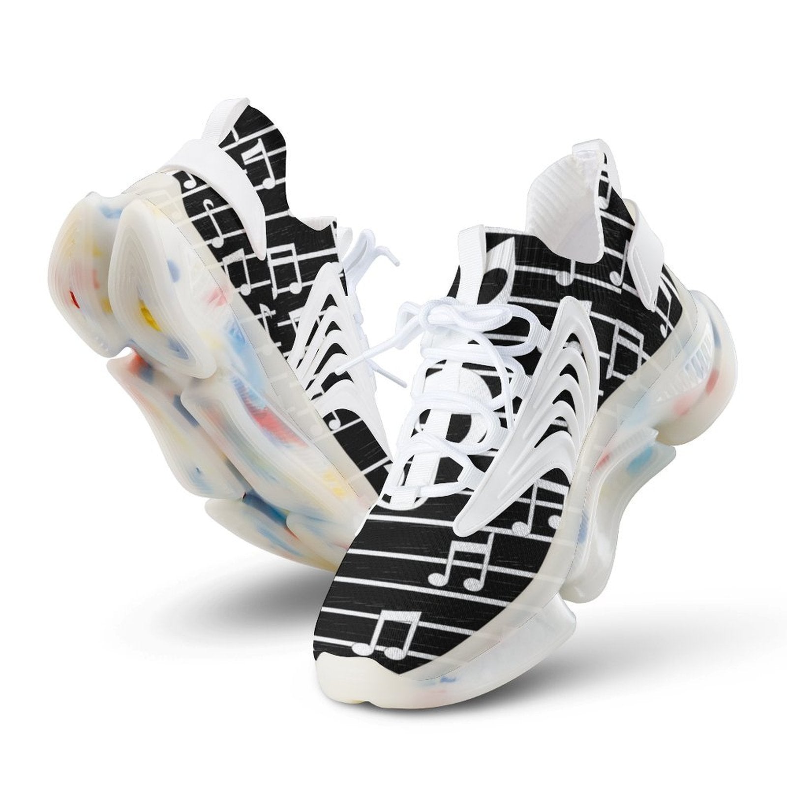 Music Classic Black Men's Mesh Sneakers