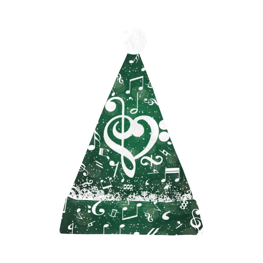 Green Music Note Christmas Santa Hat
