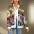 Artistic Music Print Button Up Women's Cardigan