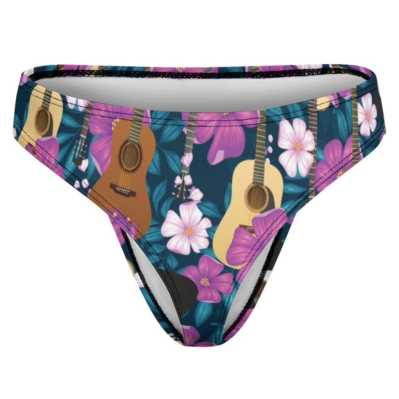 Guitar Print Women's Cotton Underwear