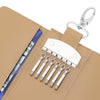Music White Leather Key Bag