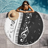 Piano & Music Round Beach Blanket