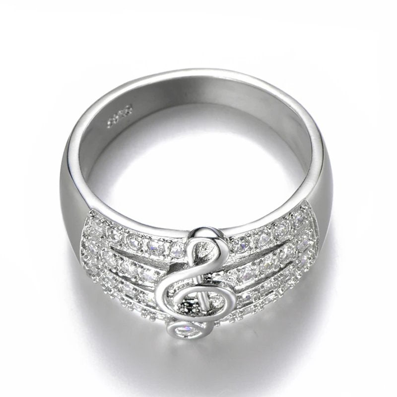 Rhinestone Treble Ring - Artistic Pod