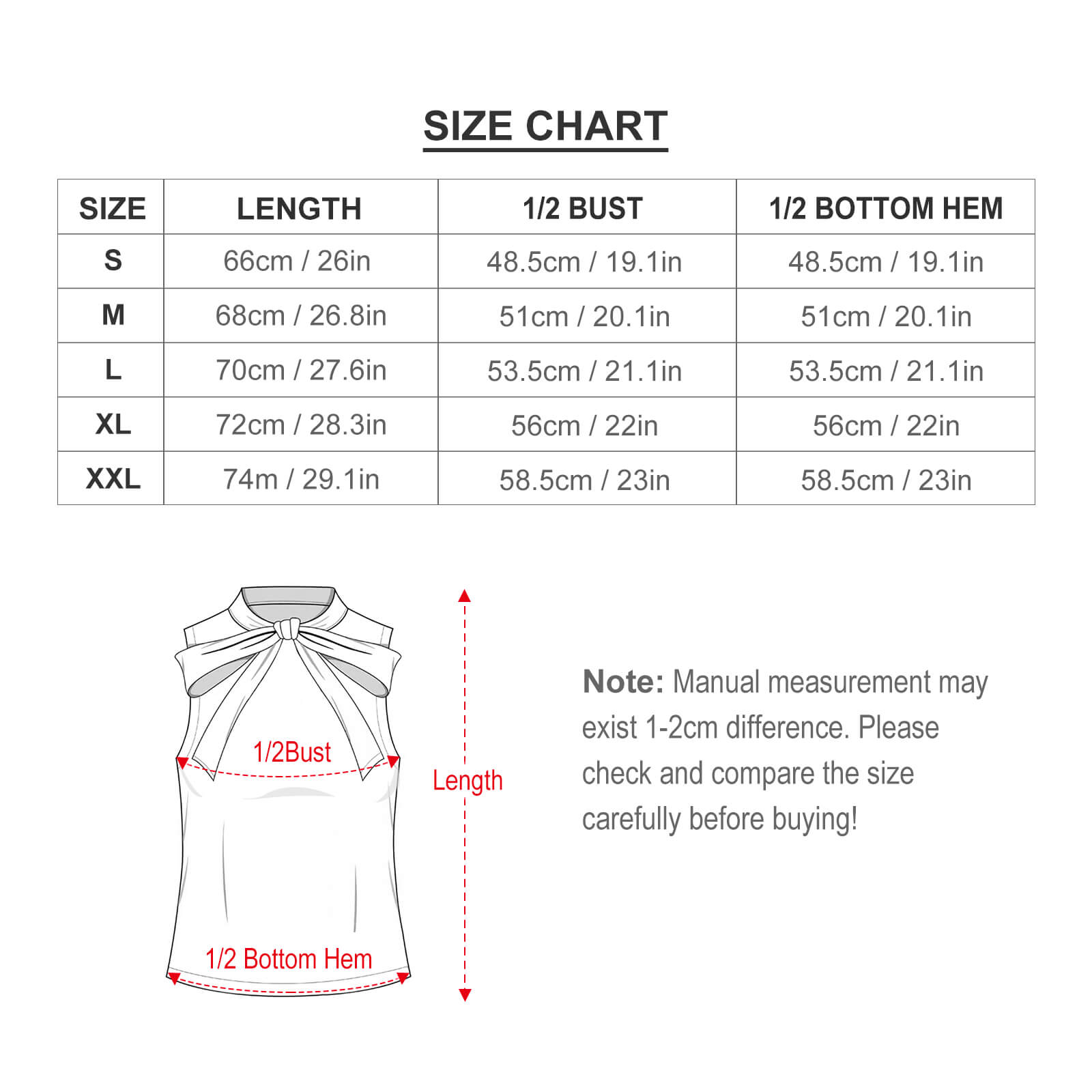 Music Notes Blue Tie Neck Sleeveless Top