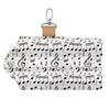 Music Scores White Leather Key Bag