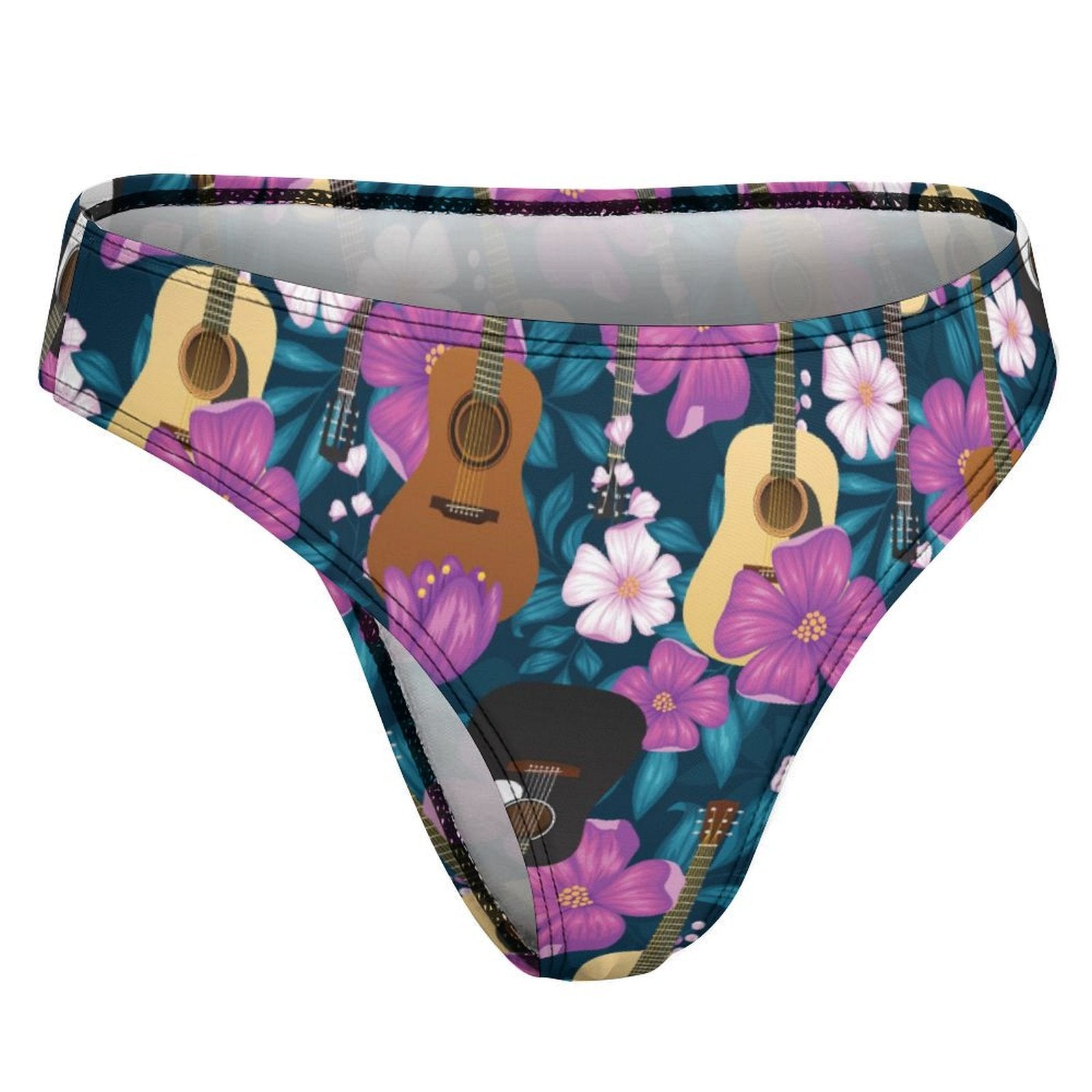 Guitar Print Women's Cotton Underwear