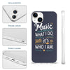 Music Quote Dark Blue iPhone Phone Case