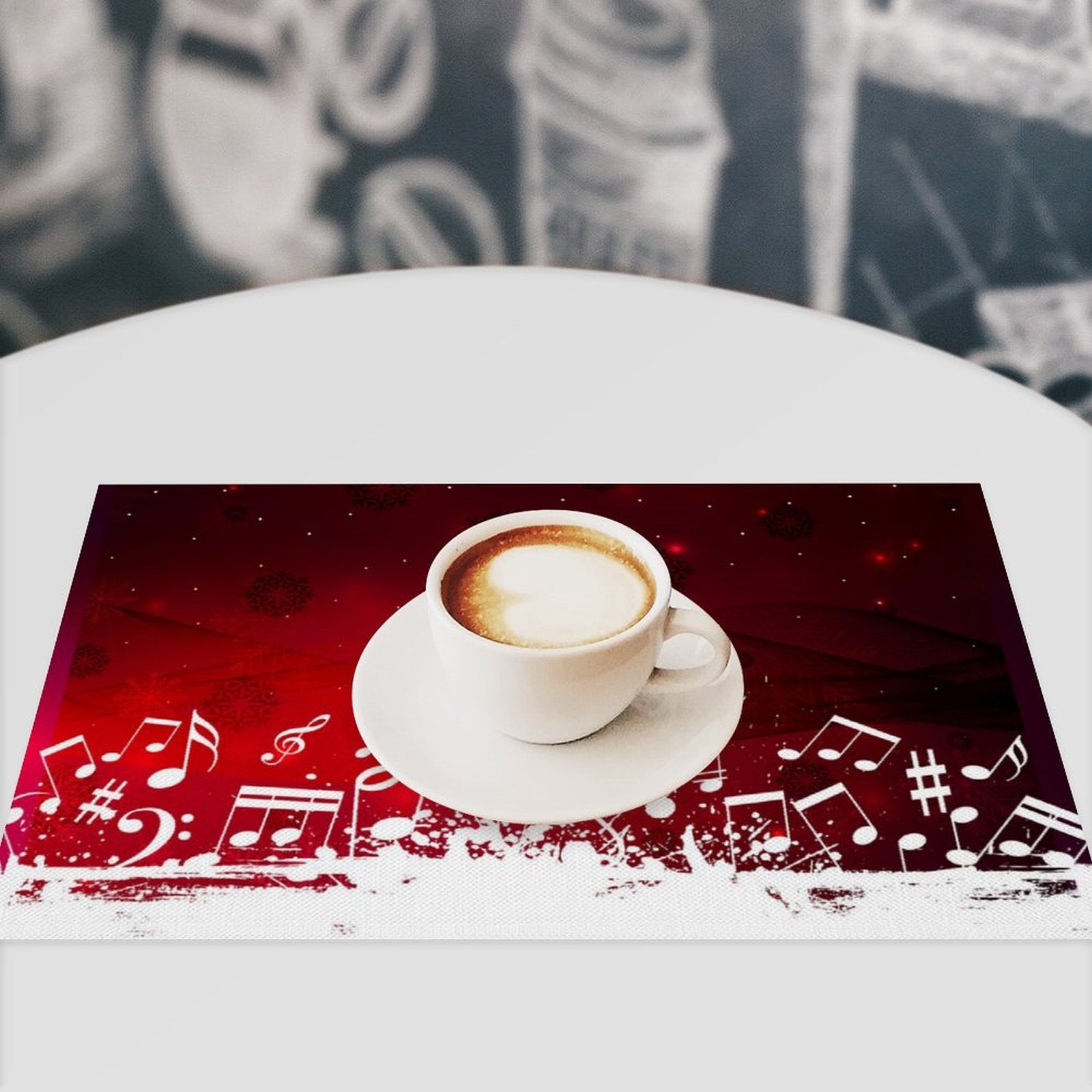 Snowy Music Christmas PVC Placemats