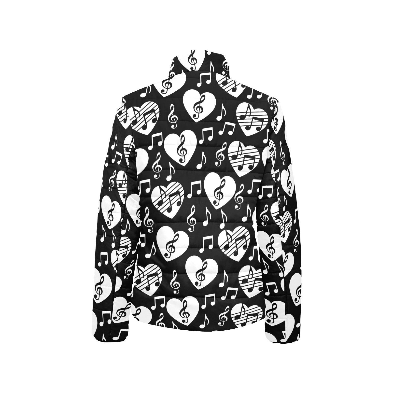 Music Heart Women's Padded Bomber Jacket
