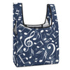 Music Notes Blue Collapsible Shopping Bag