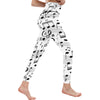 Music Scores White Women's High-Waisted Leggings