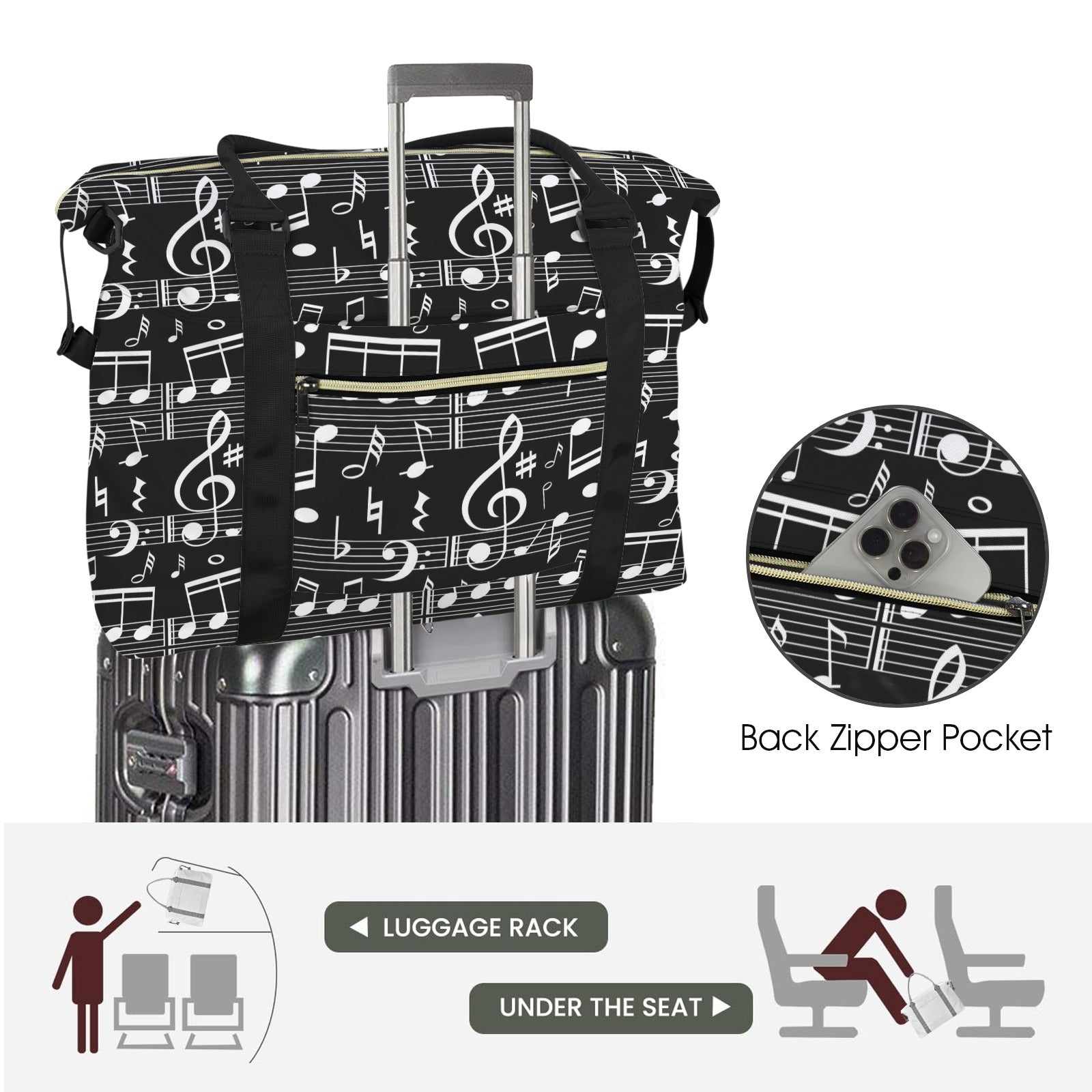 Music Scores Large Travel Bag